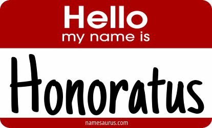 Hello my name is Honoratus png download