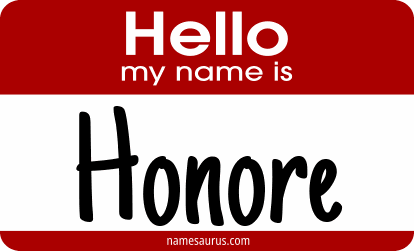 Hello my name is Honore png download