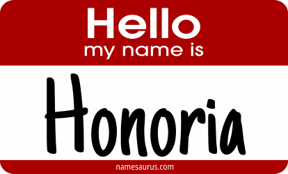 Hello my name is Honoria png download