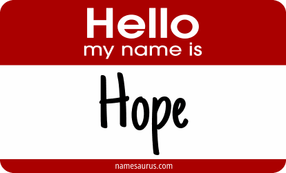 Hello my name is Hope png download