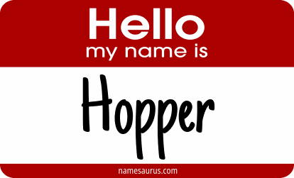 Hello my name is Hopper png download
