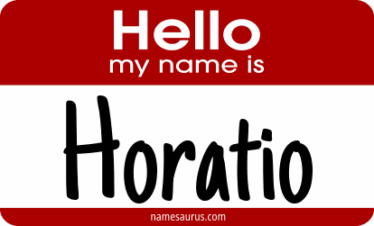 Hello my name is Horatio png download