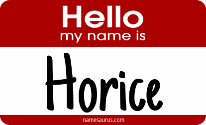 Hello my name is Horice png download