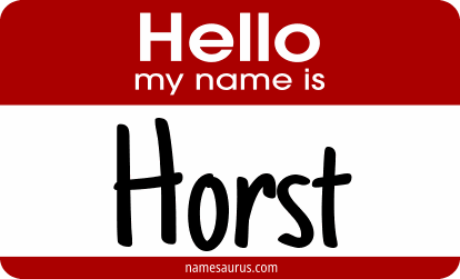 Hello my name is Horst png download