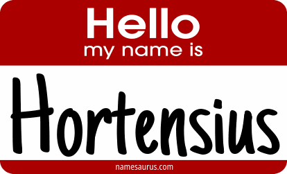 Hello my name is Hortensius png download