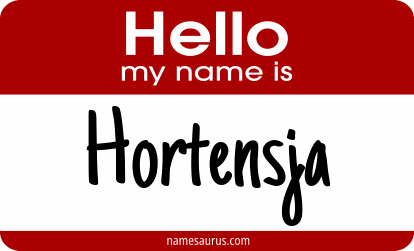 Hello my name is Hortensja png download