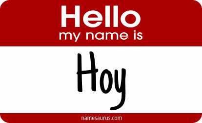 Hello my name is Hoy png download