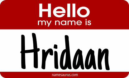 Hello my name is Hridaan png download