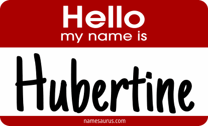 Hello my name is Hubertine png download