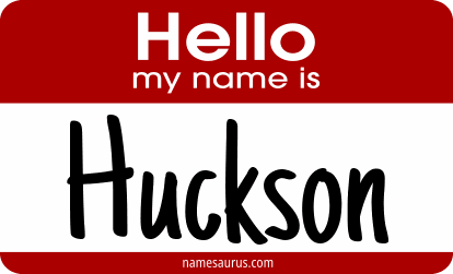 Hello my name is Huckson png download