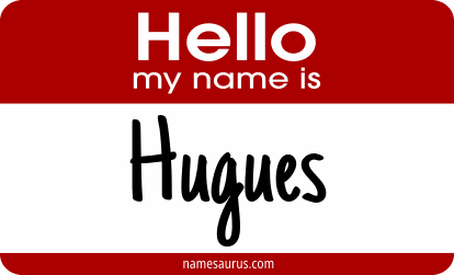 Hello my name is Hugues png download