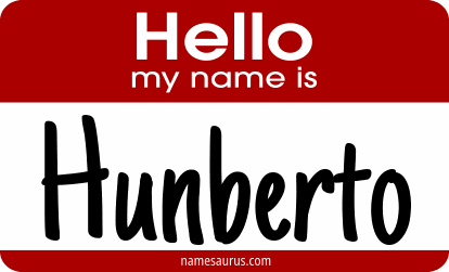 Hello my name is Hunberto png download