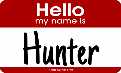 Hello my name is Hunter png download