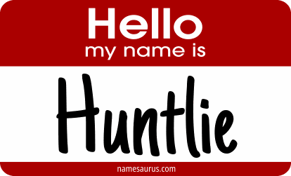 Hello my name is Huntlie png download