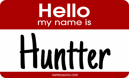 Hello my name is Huntter png download