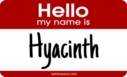 Hello my name is Hyacinth png download