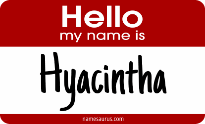 Hello my name is Hyacintha png download