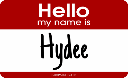Hello my name is Hydee png download