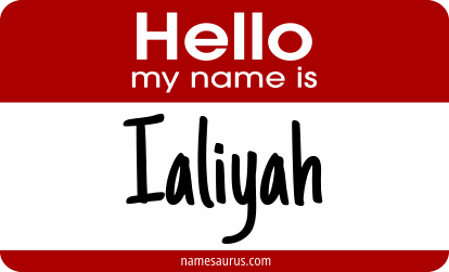 Hello my name is Ialiyah png download