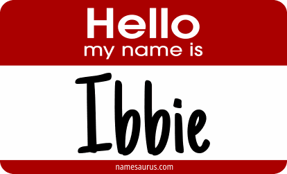 Hello my name is Ibbie png download