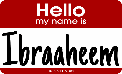 Hello my name is Ibraaheem png download