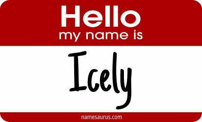 Hello my name is Icely png download
