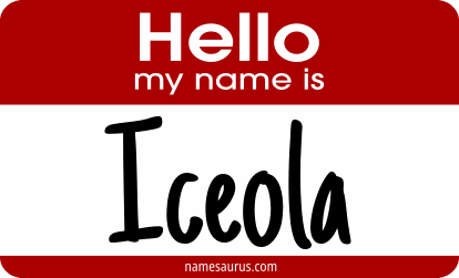 Hello my name is Iceola png download