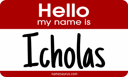 Hello my name is Icholas png download