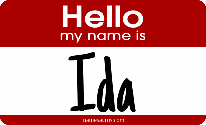 Hello my name is Ida png download