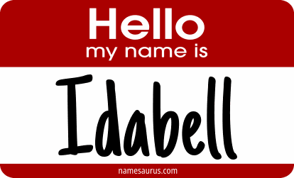 Hello my name is Idabell png download