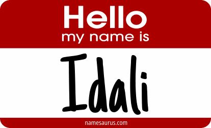 Hello my name is Idali png download