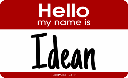 Hello my name is Idean png download