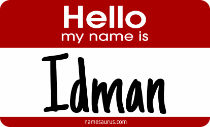 Hello my name is Idman png download