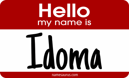 Hello my name is Idoma png download