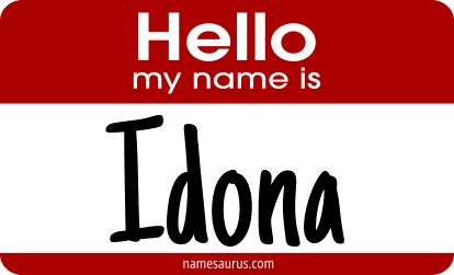 Hello my name is Idona png download