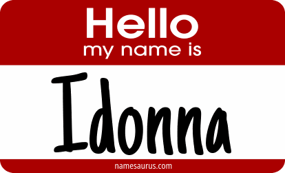 Hello my name is Idonna png download