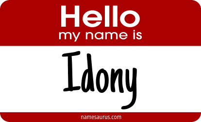 Hello my name is Idony png download