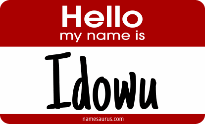 Hello my name is Idowu png download