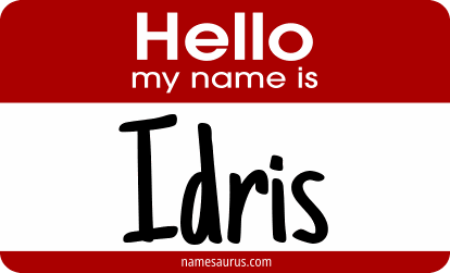 Hello my name is Idris png download