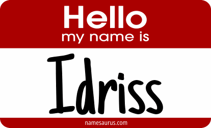 Hello my name is Idriss png download