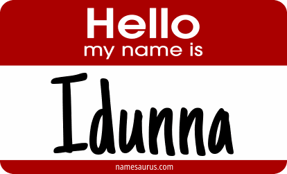 Hello my name is Idunna png download