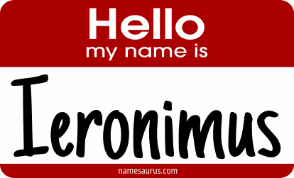 Hello my name is Ieronimus png download