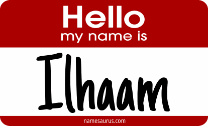 Hello my name is Ilhaam png download