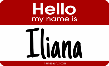 Hello my name is Iliana png download