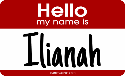 Hello my name is Ilianah png download