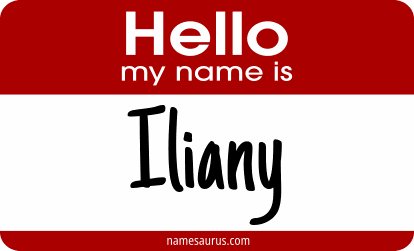 Hello my name is Iliany png download