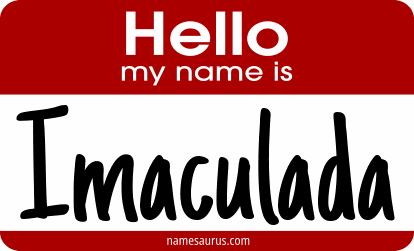 Hello my name is Imaculada png download