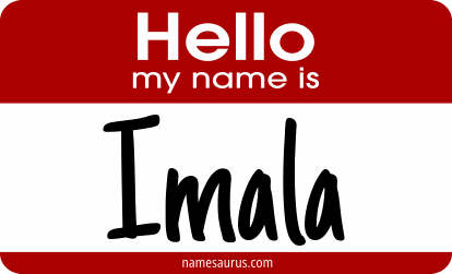 Hello my name is Imala png download