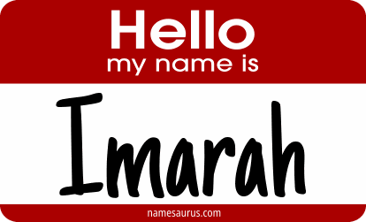Hello my name is Imarah png download