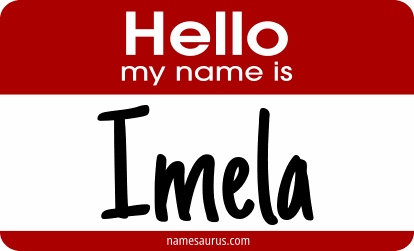 Hello my name is Imela png download